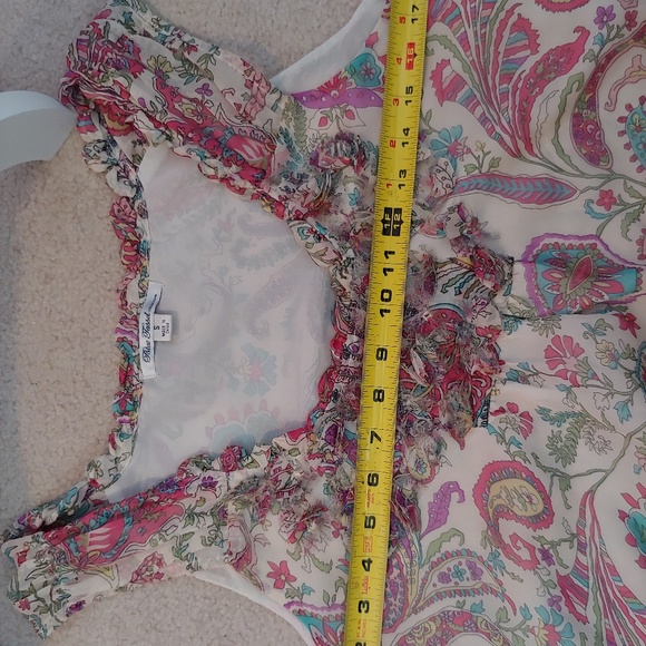 Blue Tassel silky tank - Picture 6 of 7